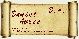 Daniel Avrić vizit kartica